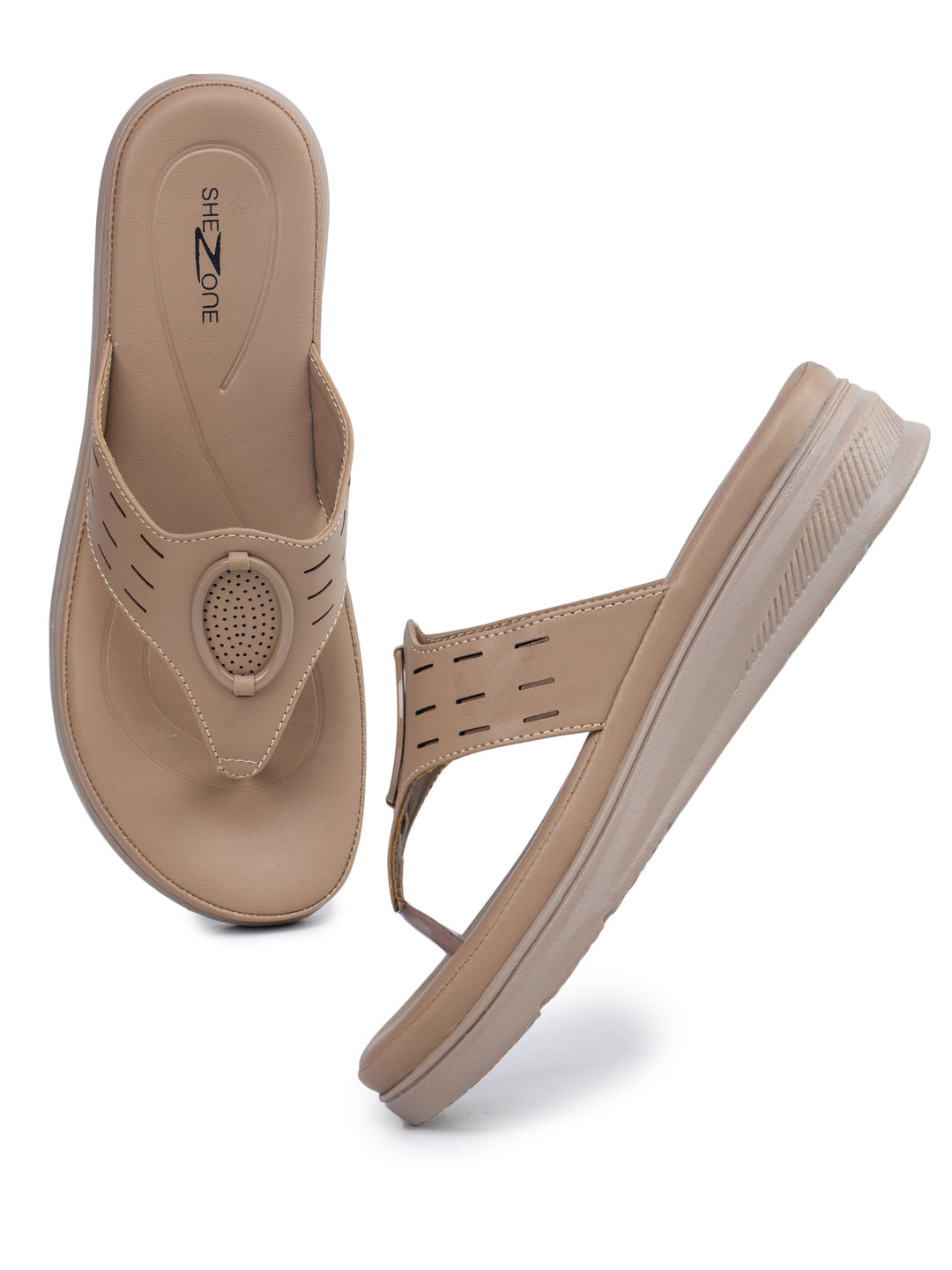Shezone Beige Women Heels