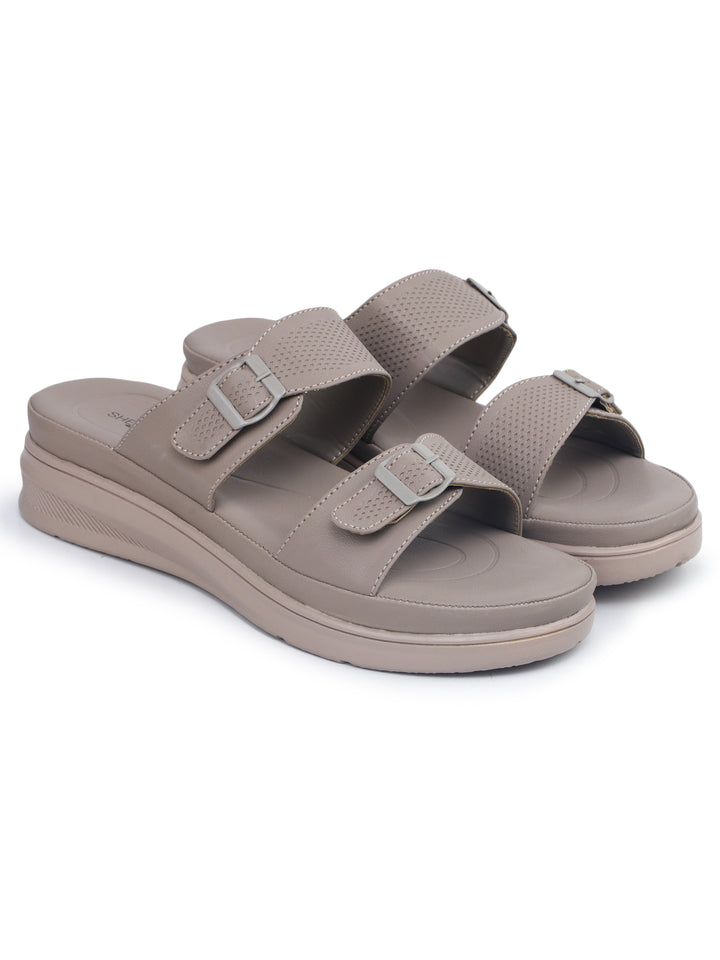 Shezone Khaki Women Heels