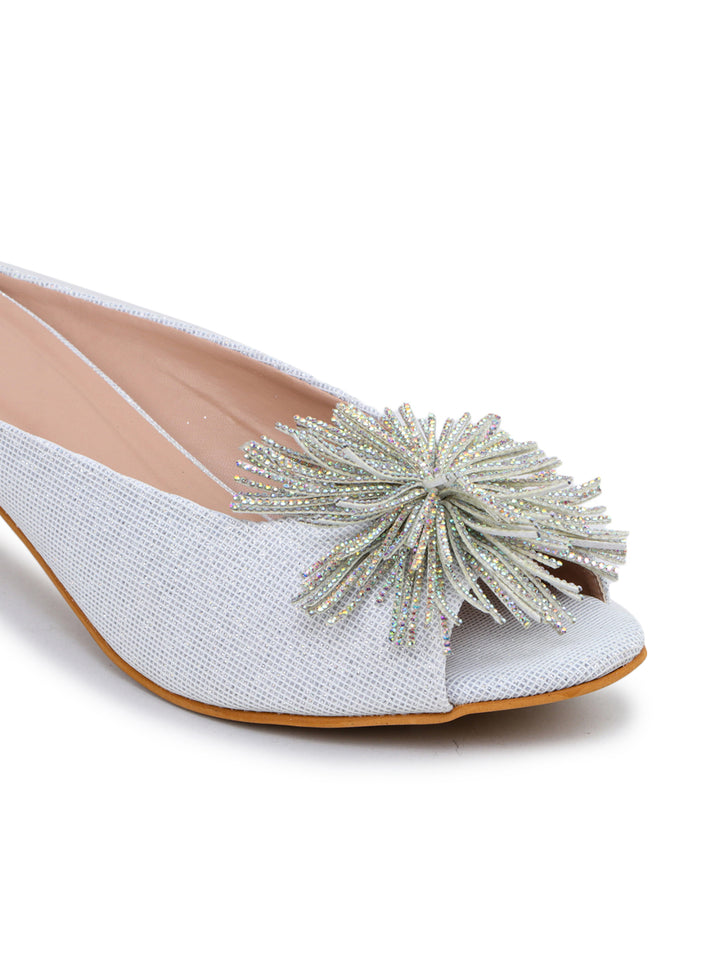 Shezone White Women Heels