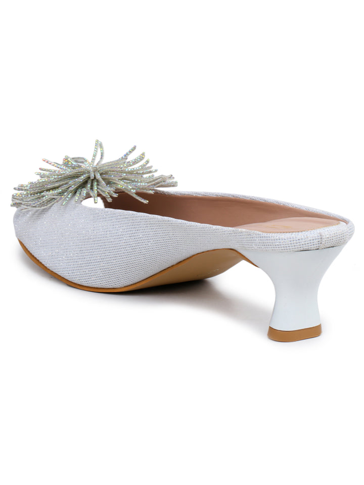Shezone White Women Heels