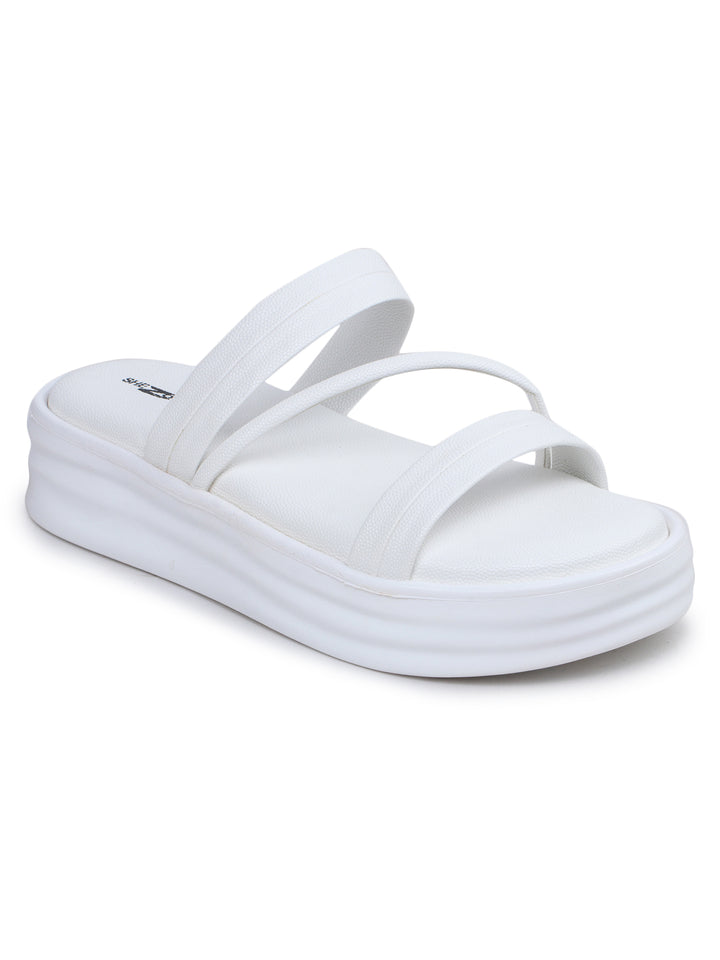 Shezone White Women Heels