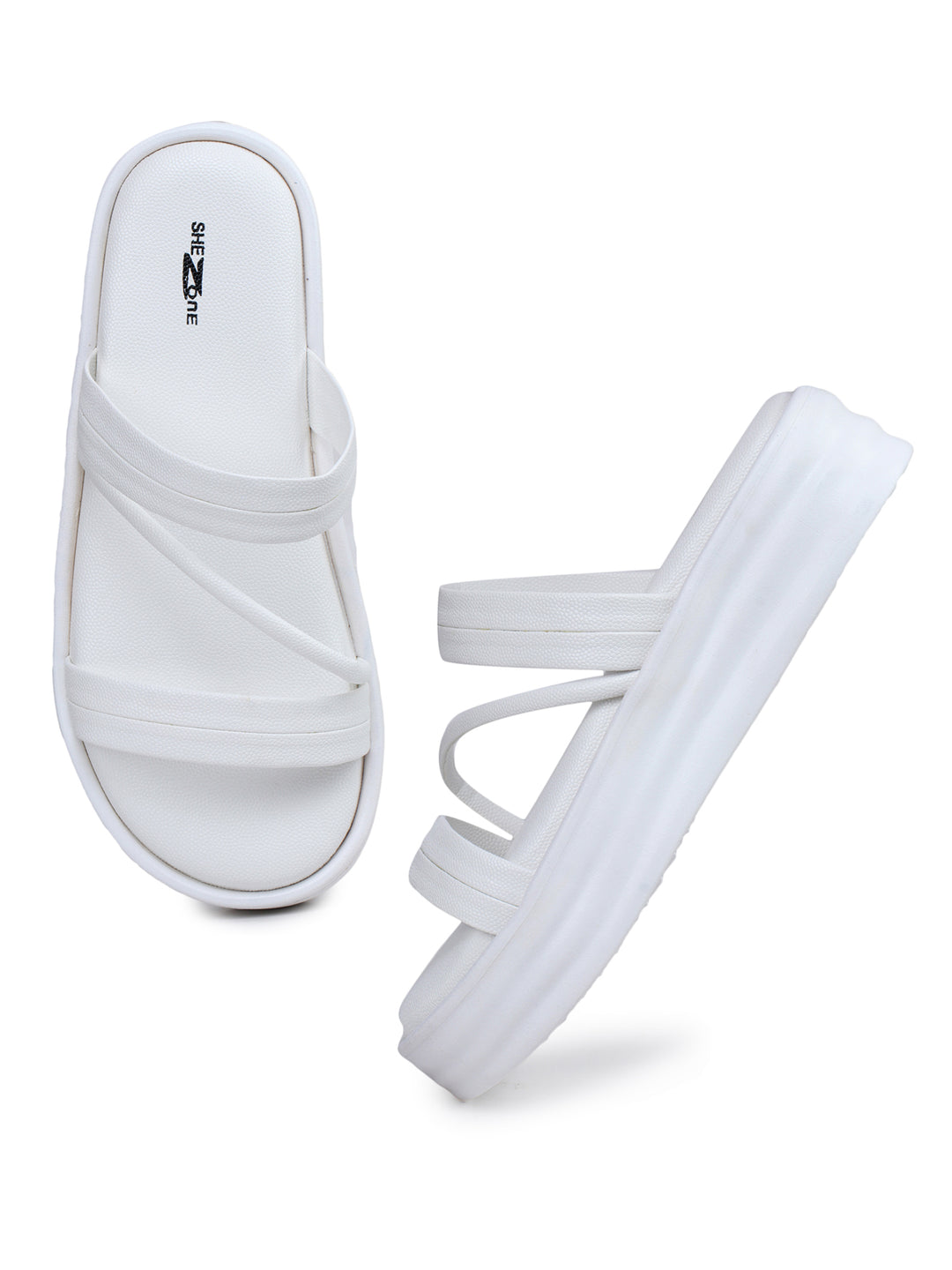 Shezone White Women Heels