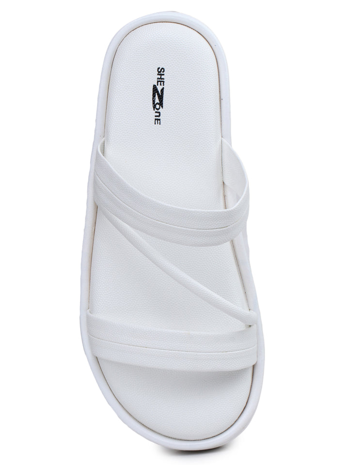 Shezone White Women Heels