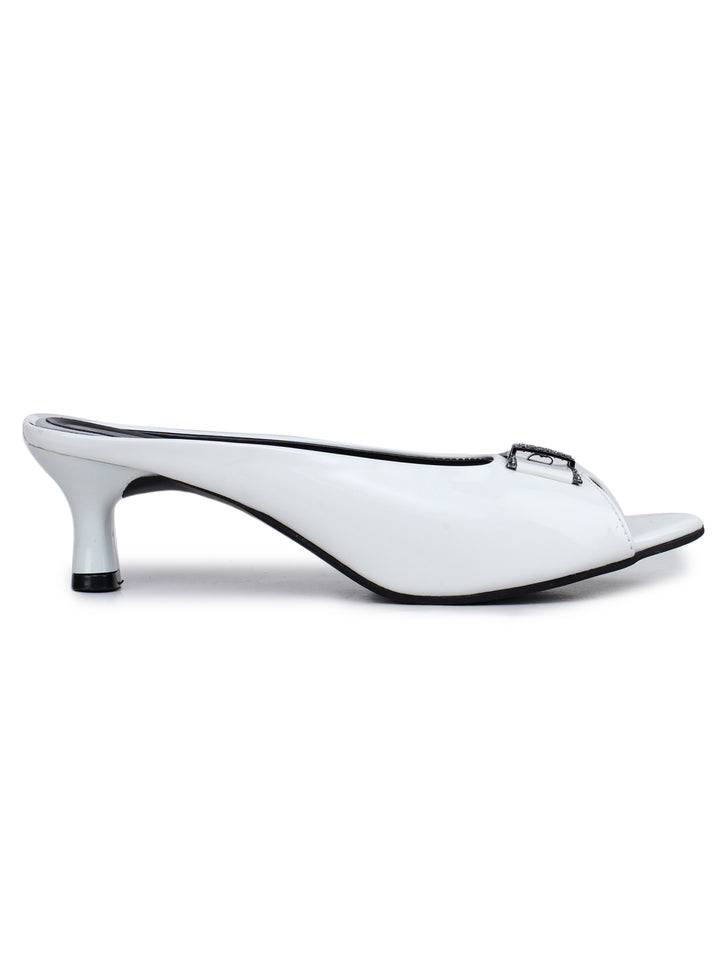 Shezone White Women Heels