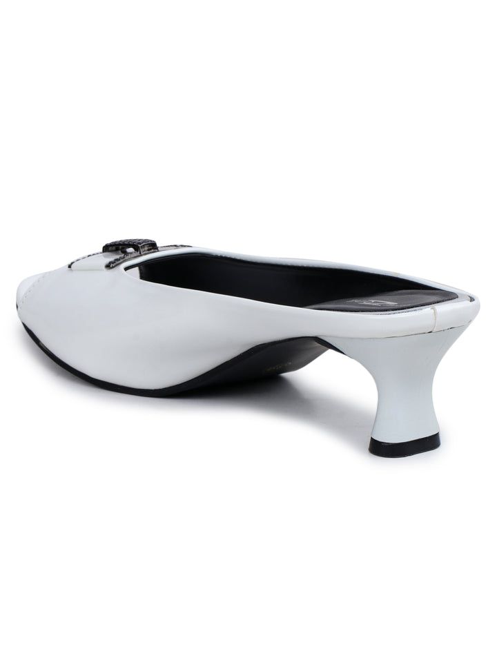 Shezone White Women Heels