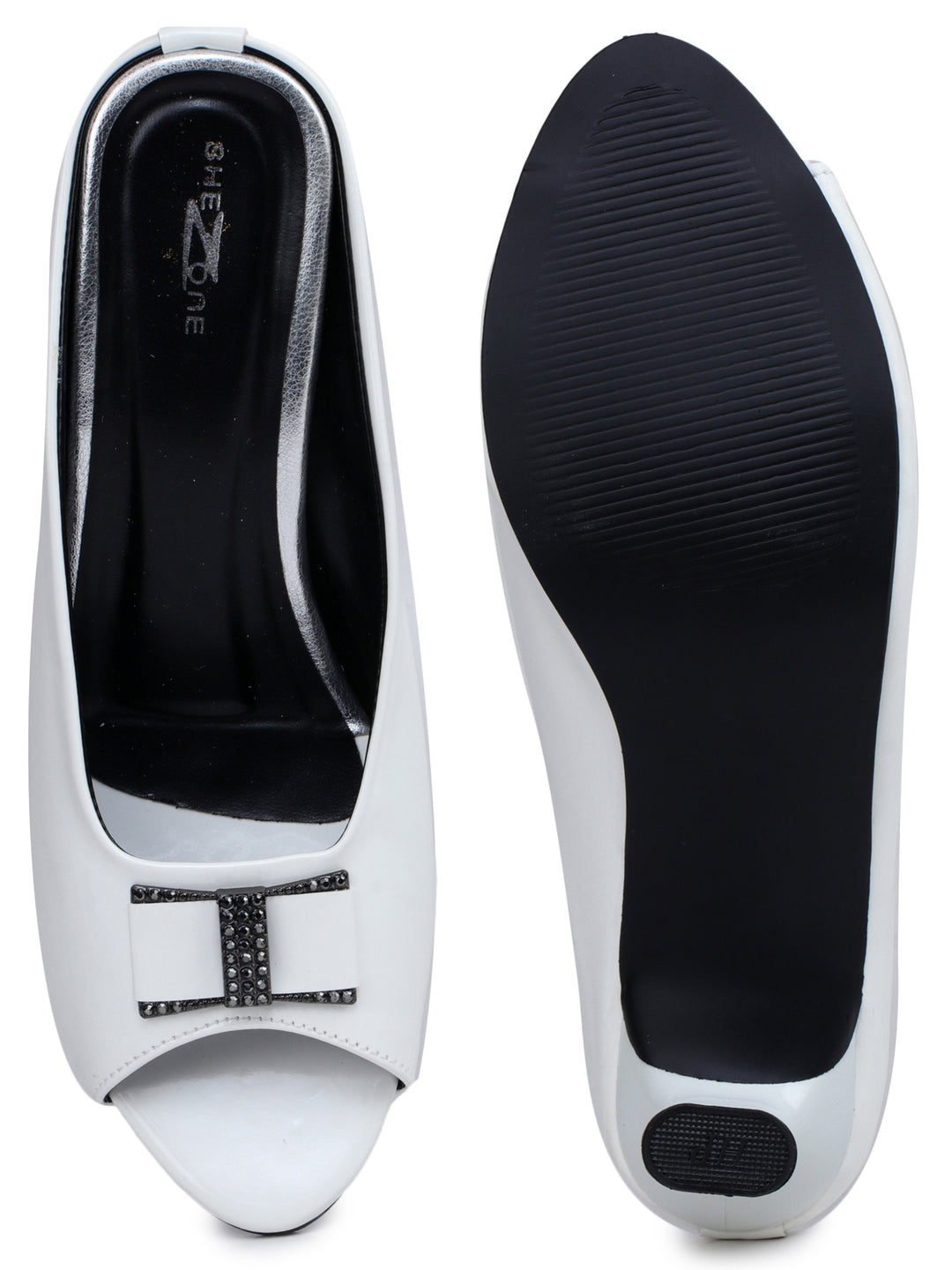 Shezone White Women Heels