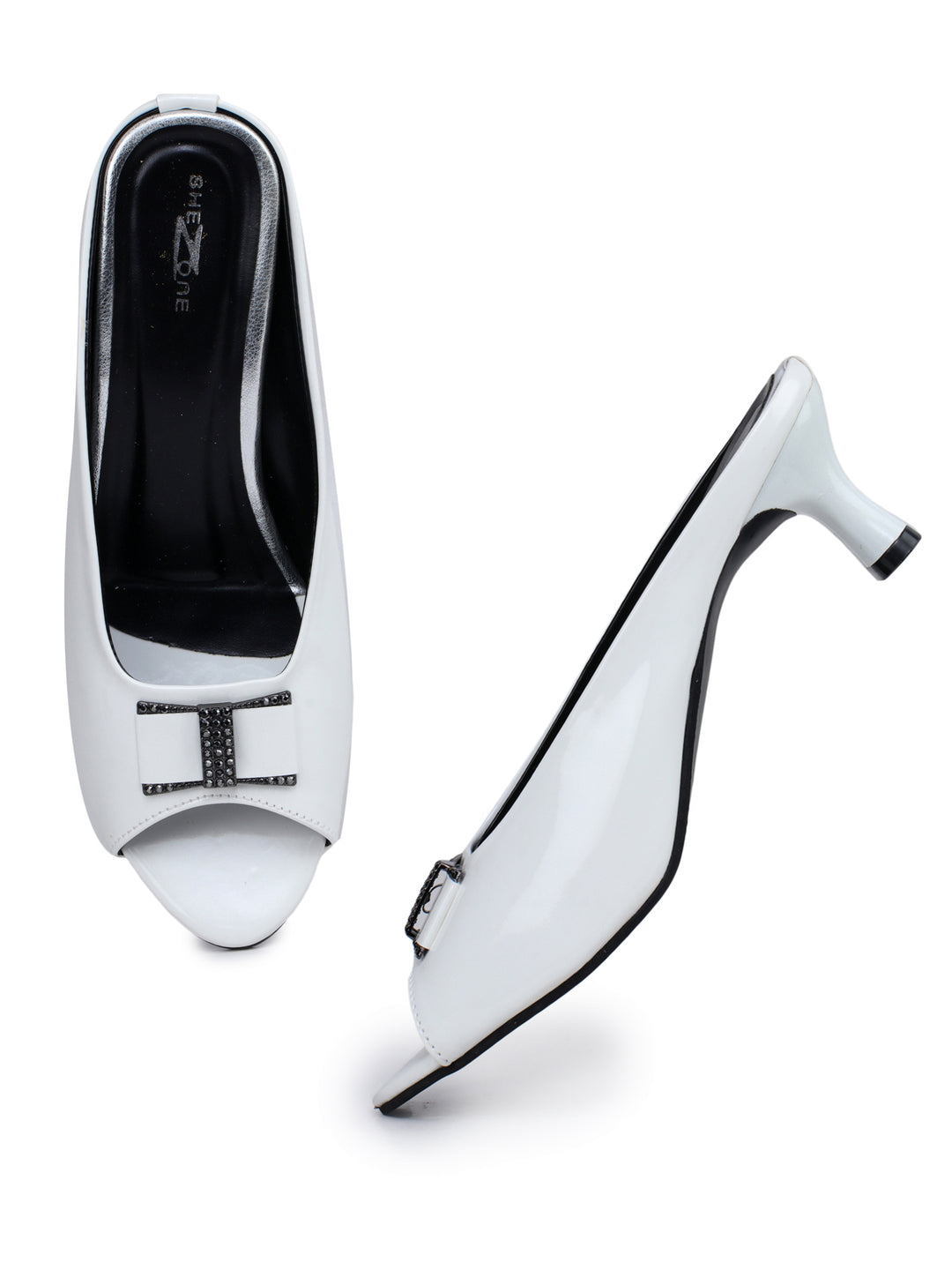 Shezone White Women Heels