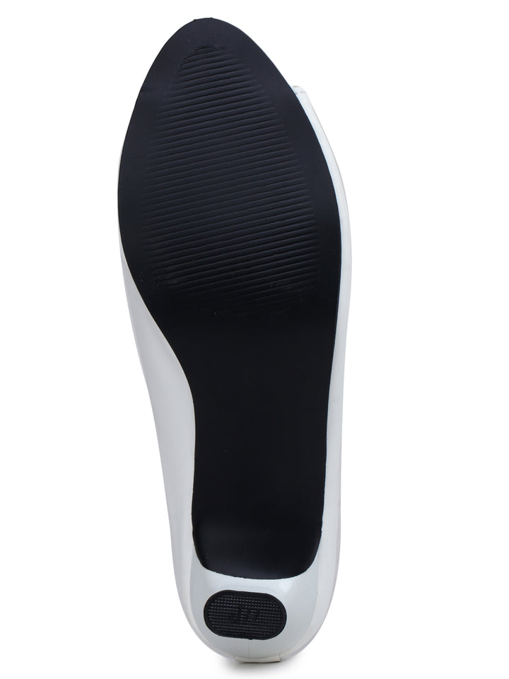 Shezone White Women Heels