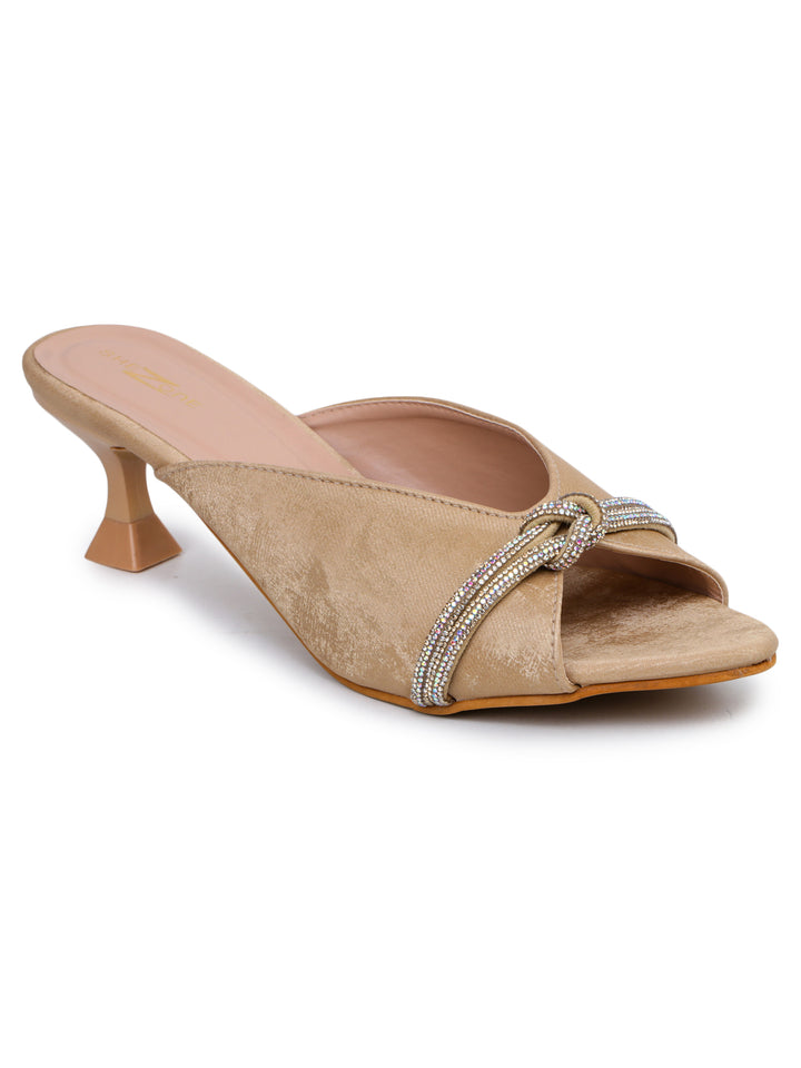 Shezone Beige Women Heels