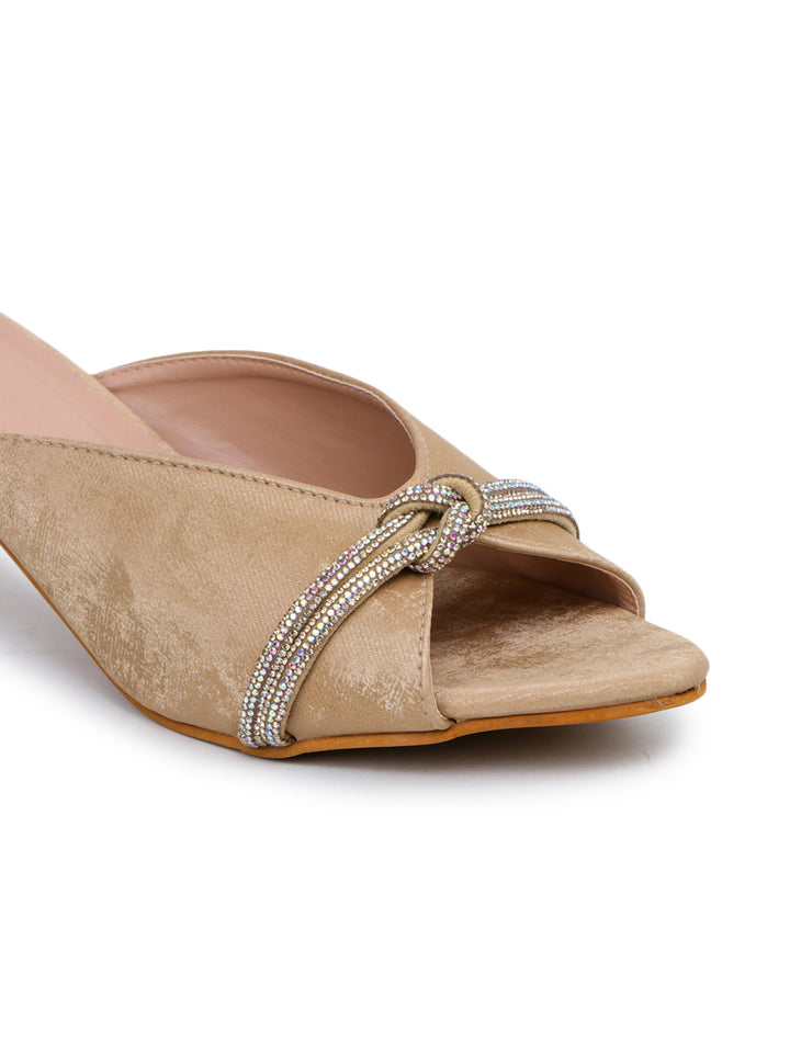Shezone Beige Women Heels
