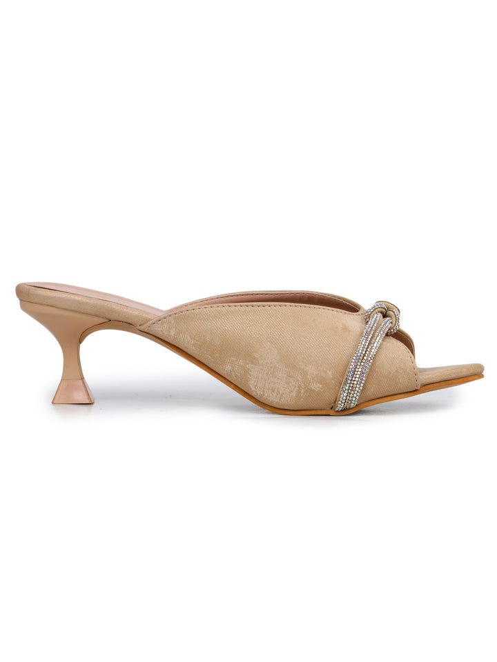 Shezone Beige Women Heels