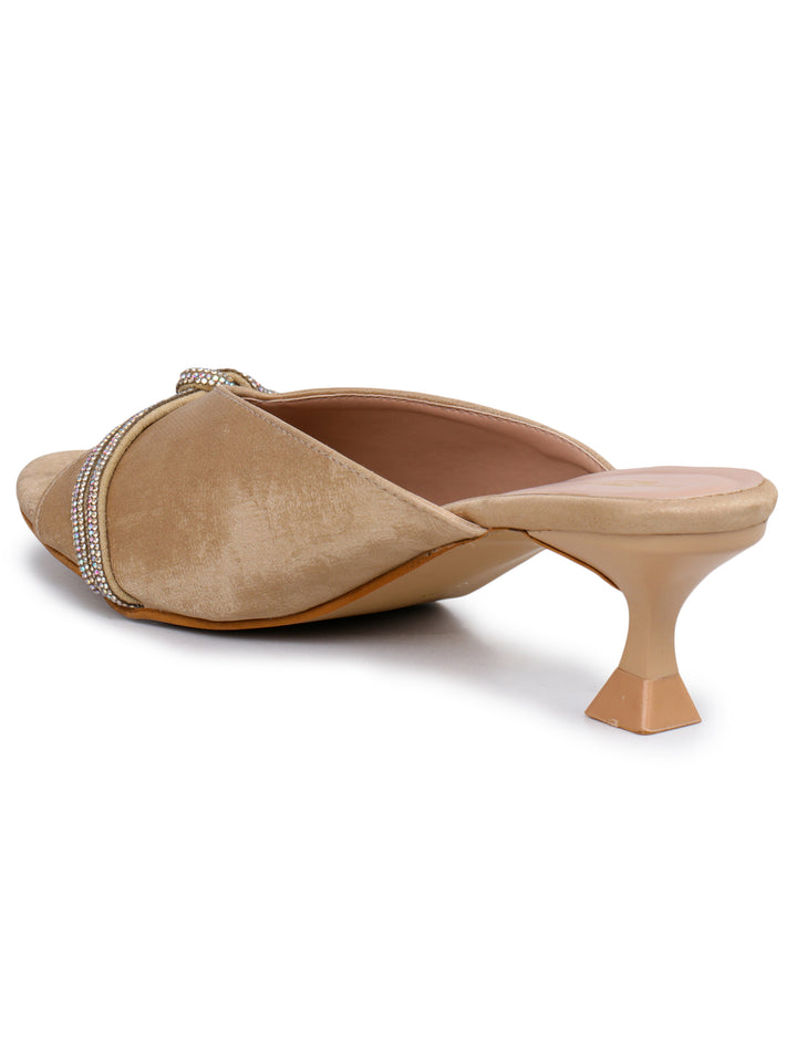 Shezone Beige Women Heels