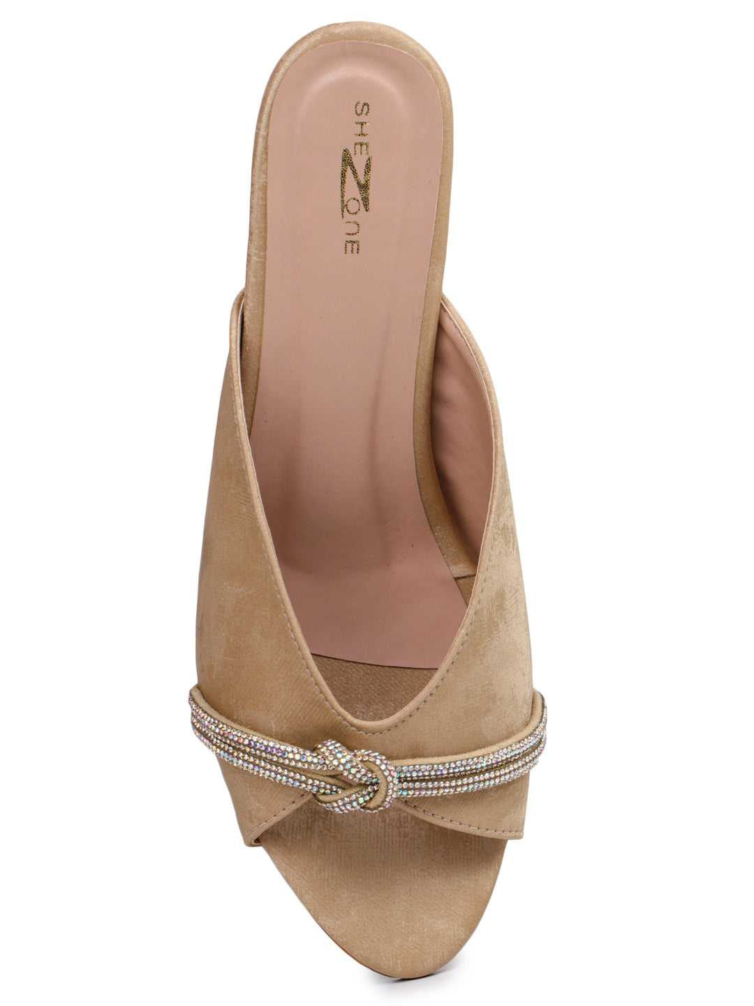 Shezone Beige Women Heels
