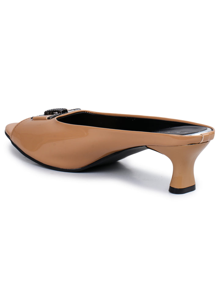 Shezone Beige Women Heels