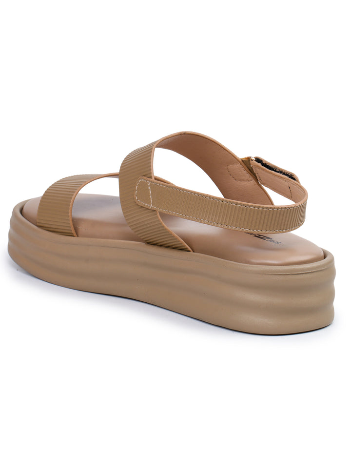 Shezone Beige Women Heels