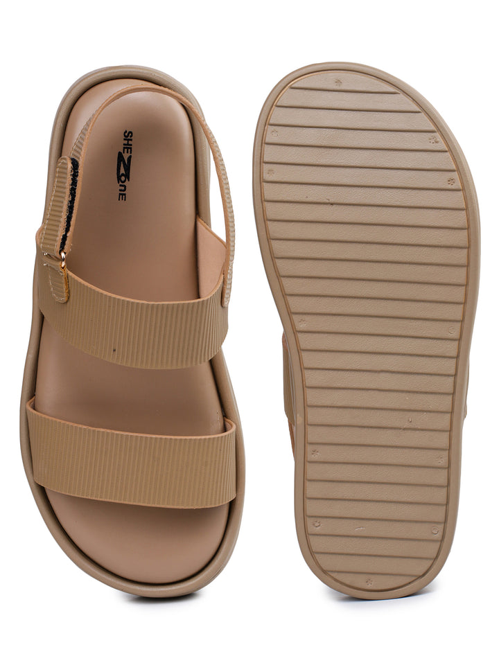 Shezone Beige Women Heels