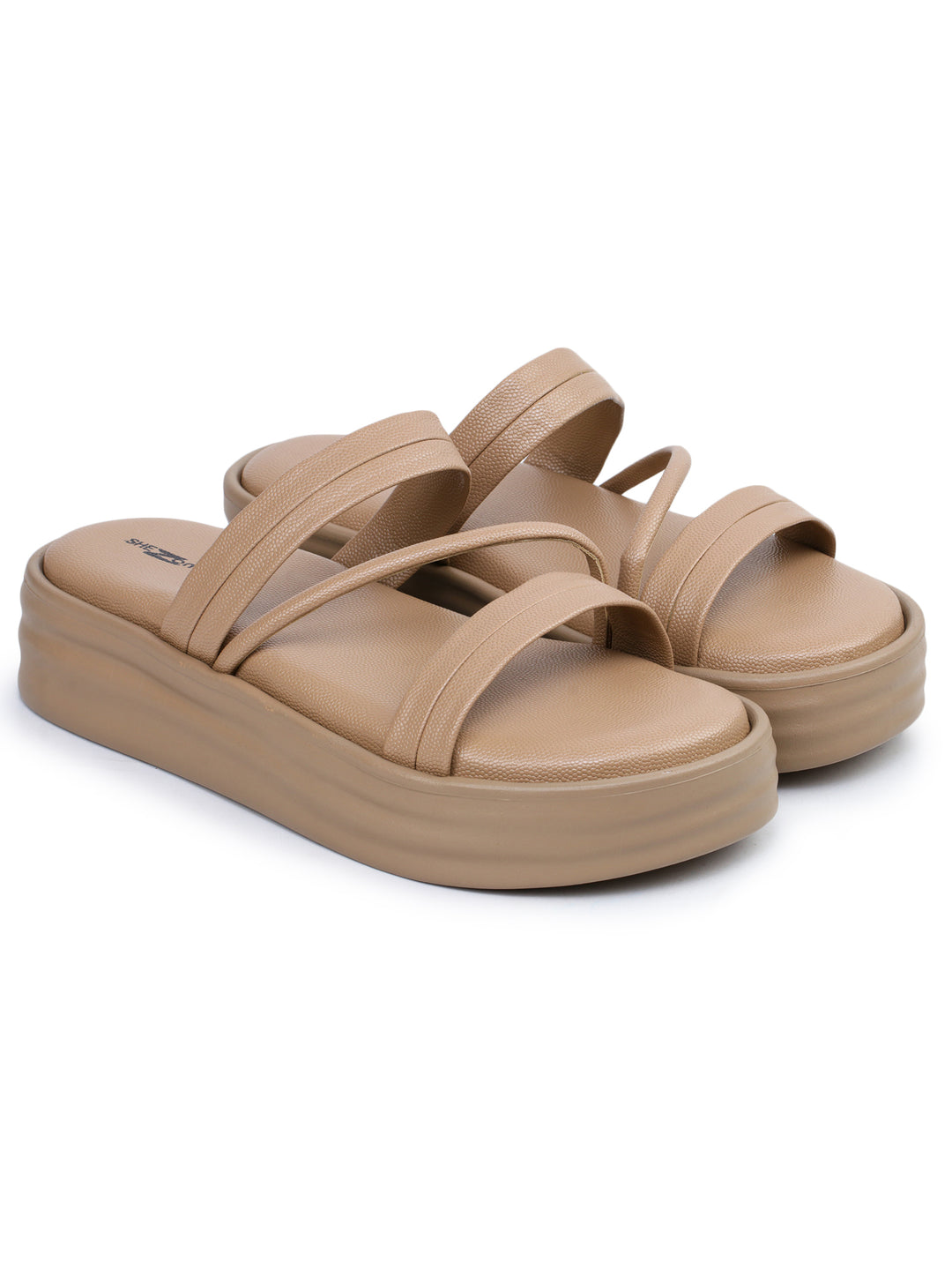 Shezone Beige Women Heels