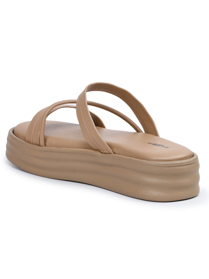 Shezone Beige Women Heels