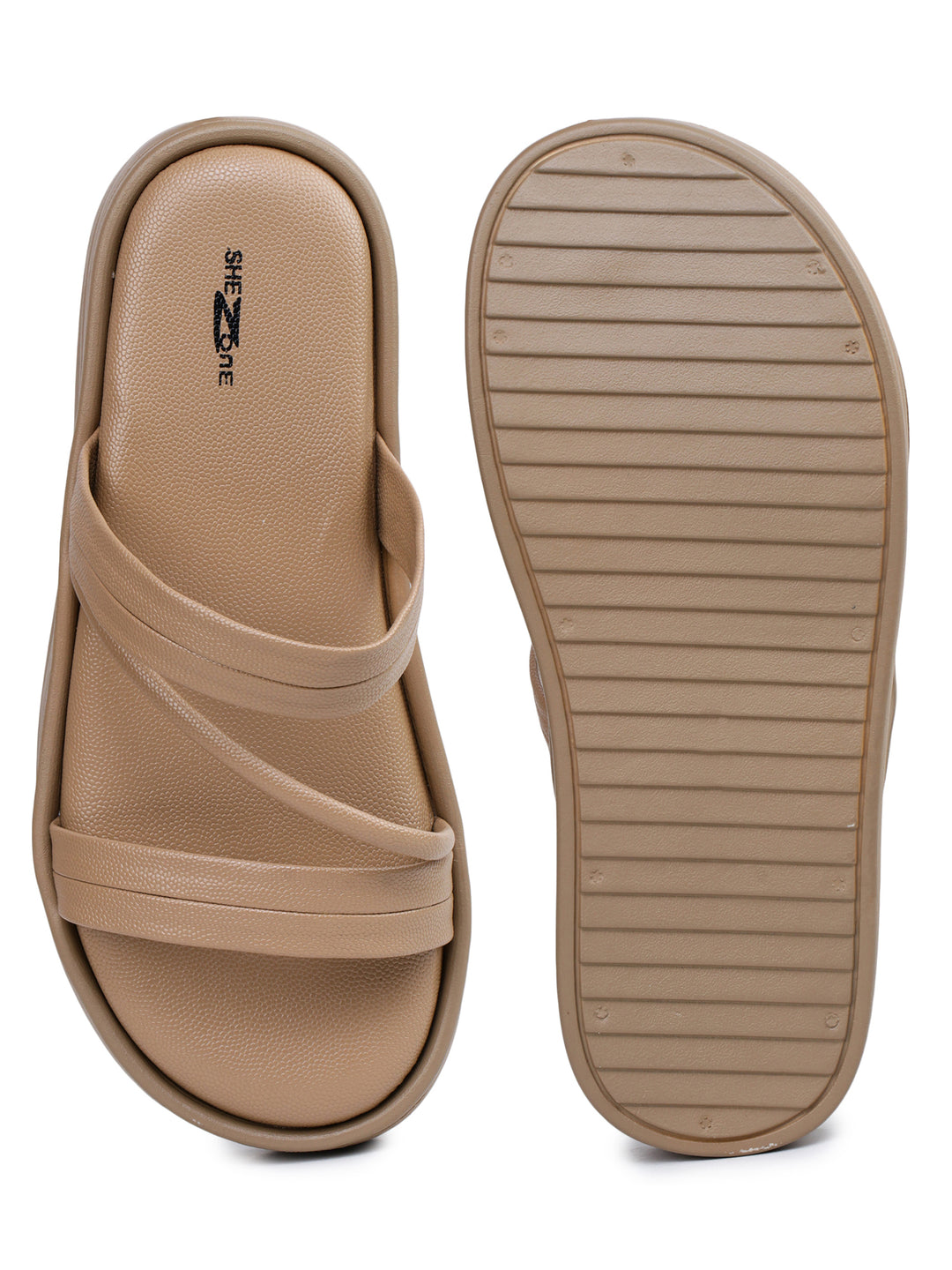 Shezone Beige Women Heels