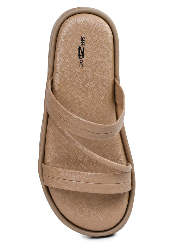 Shezone Beige Women Heels