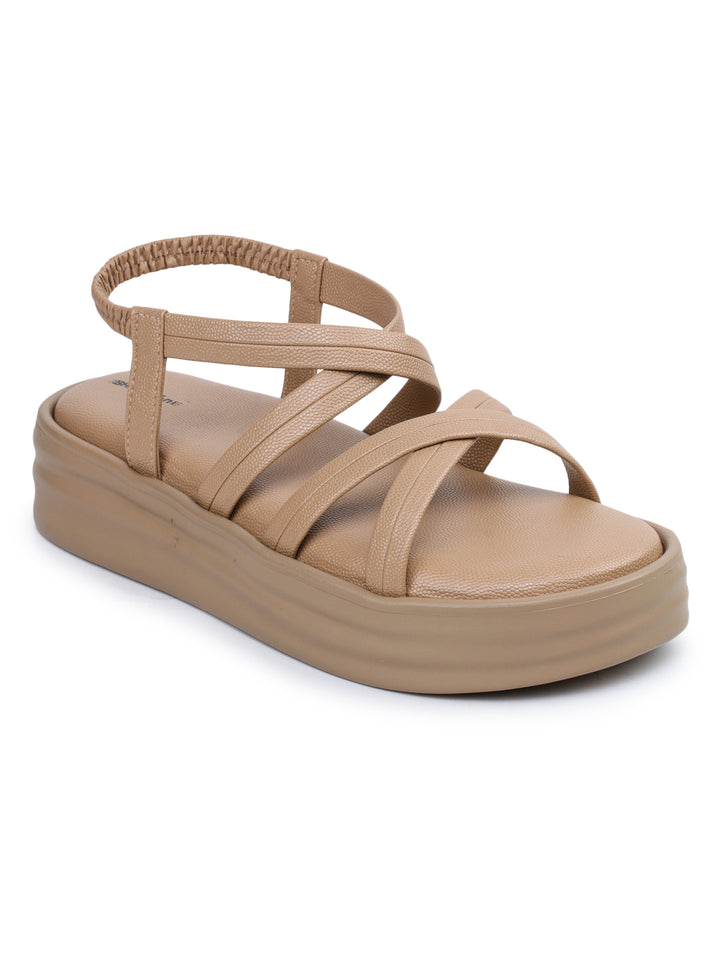 Shezone Beige Women Heels