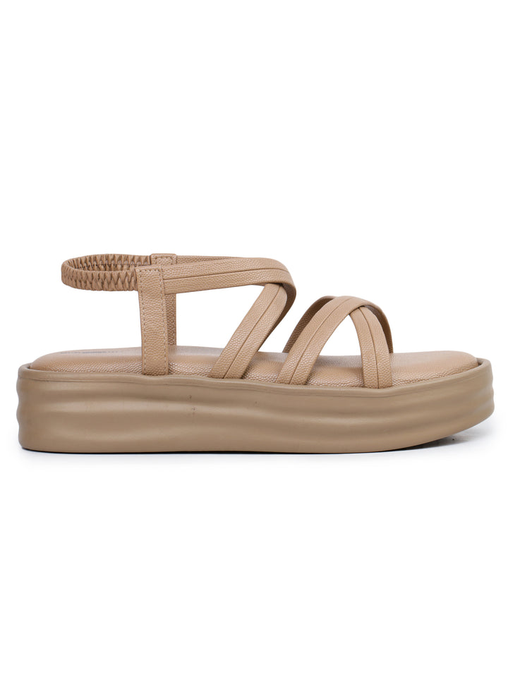 Shezone Beige Women Heels