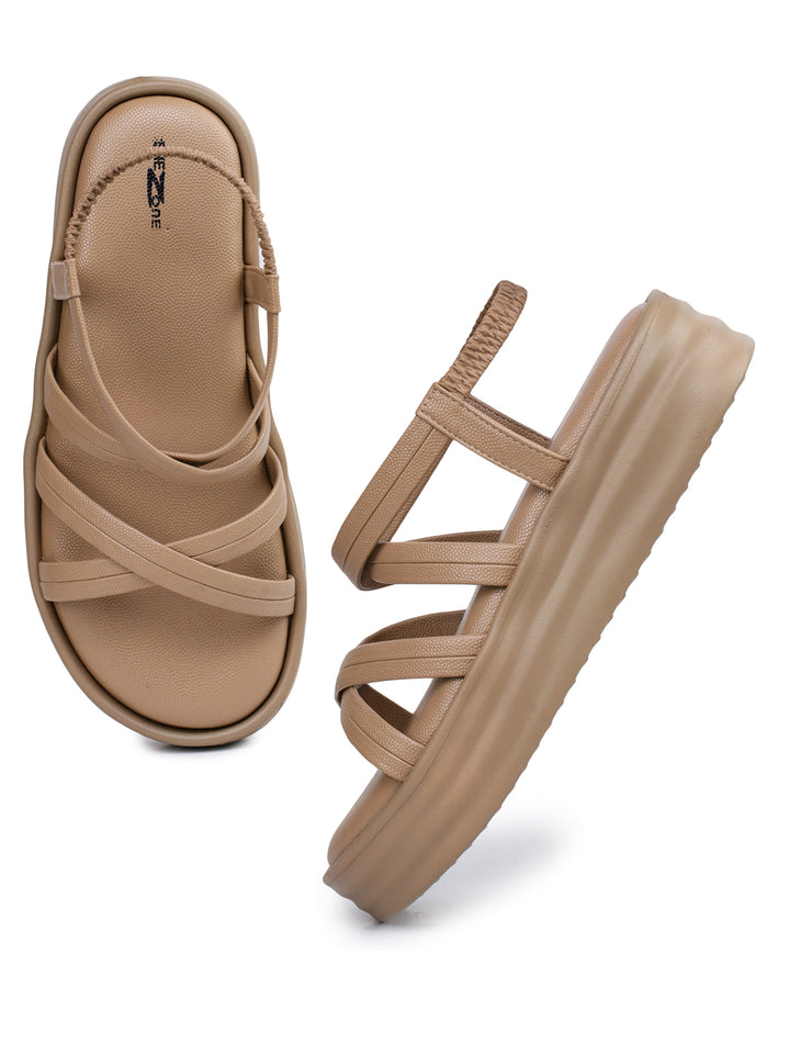 Shezone Beige Women Heels