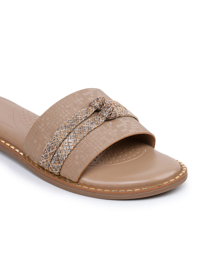 Shezone Beige Women Flats