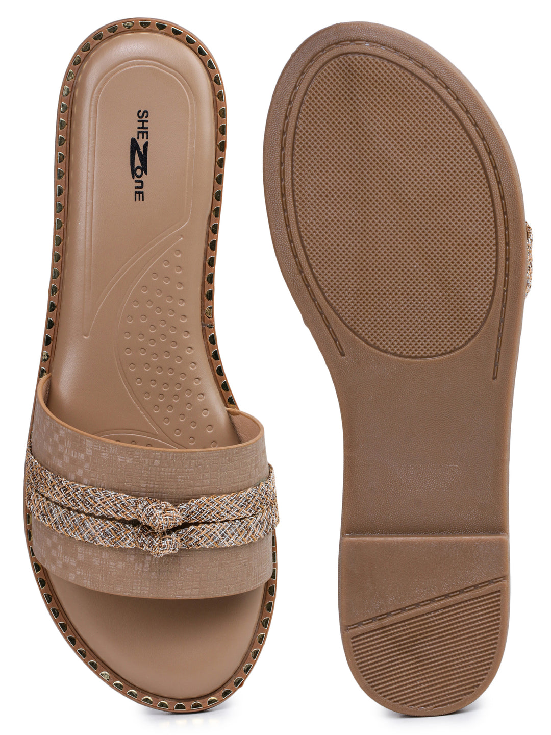 Shezone Beige Women Flats