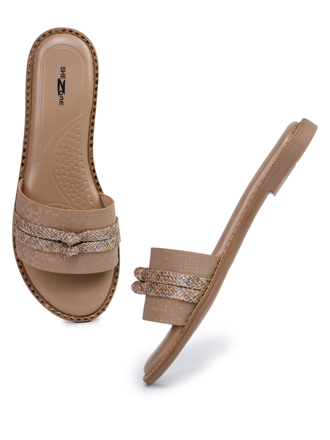 Shezone Beige Women Flats