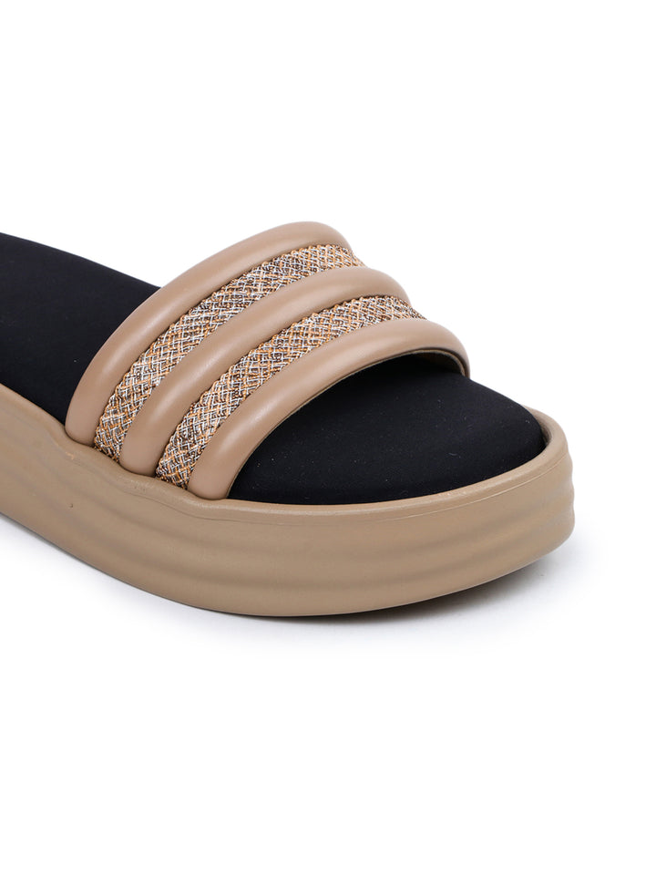 Shezone Beige Women Heels