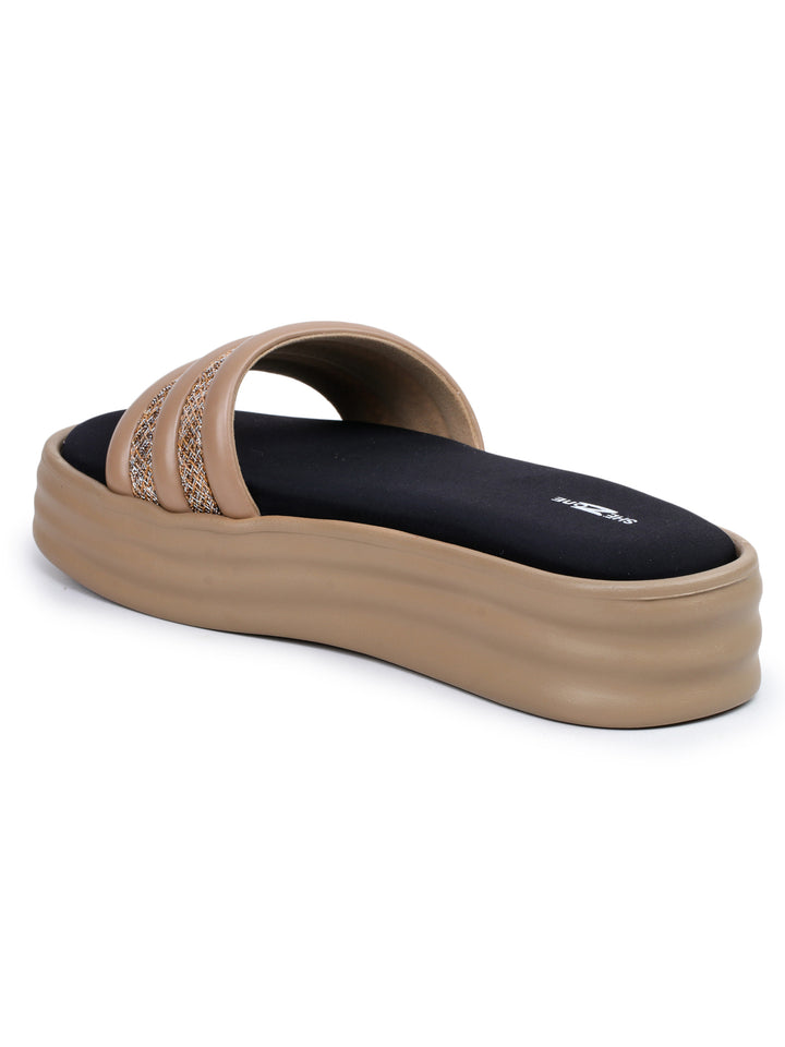 Shezone Beige Women Heels