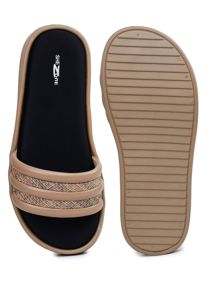 Shezone Beige Women Heels