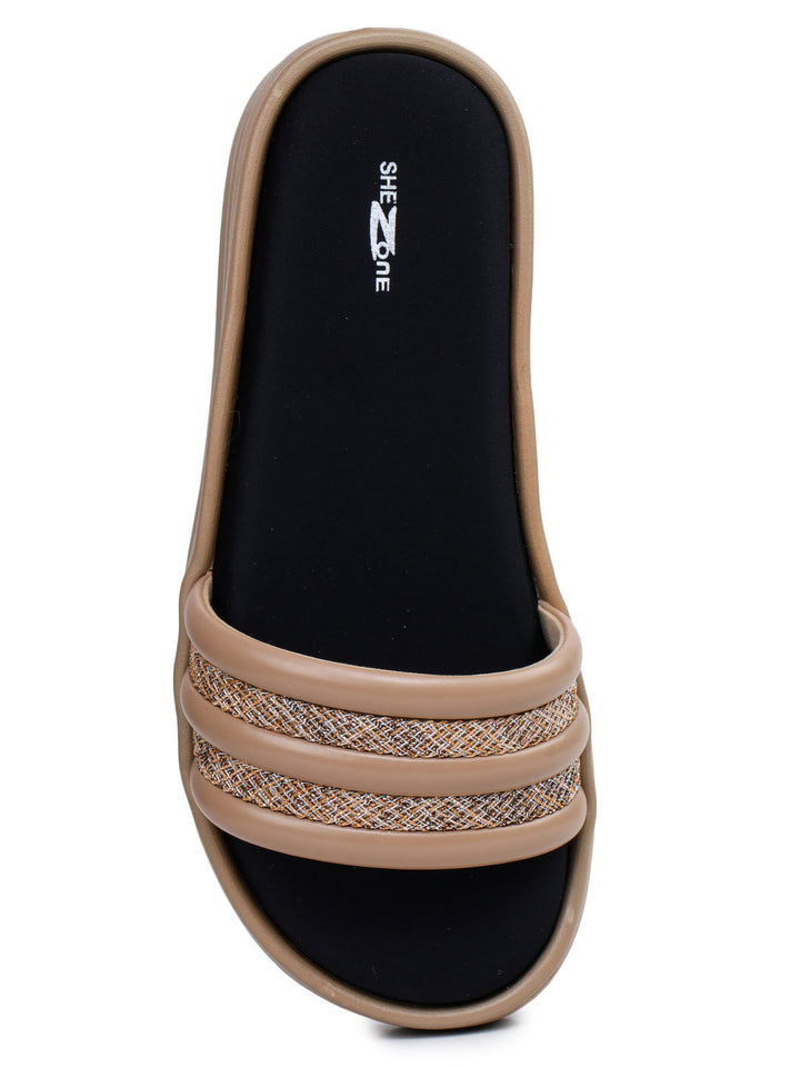 Shezone Beige Women Heels