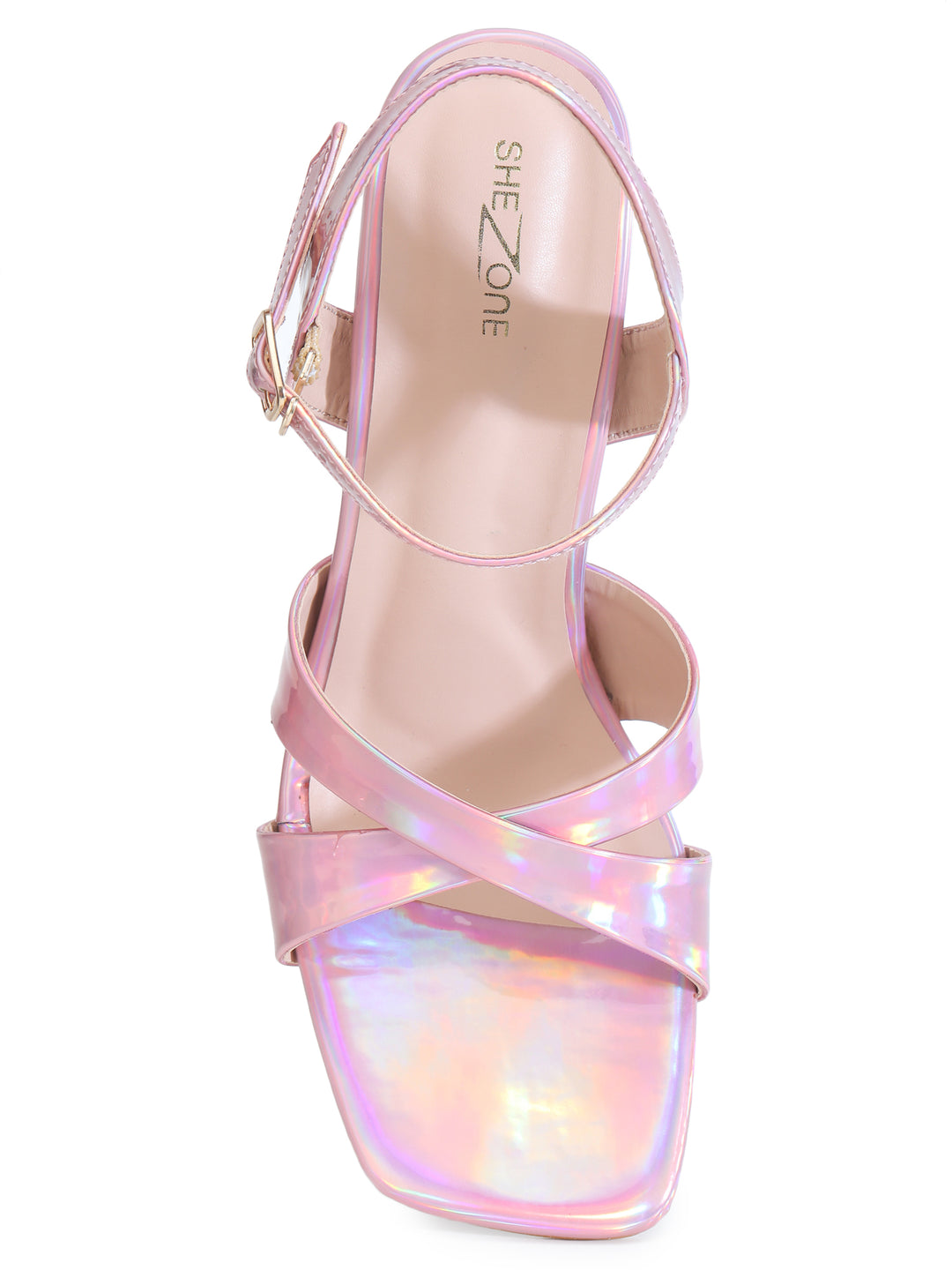 Shezone Pink Women Heels