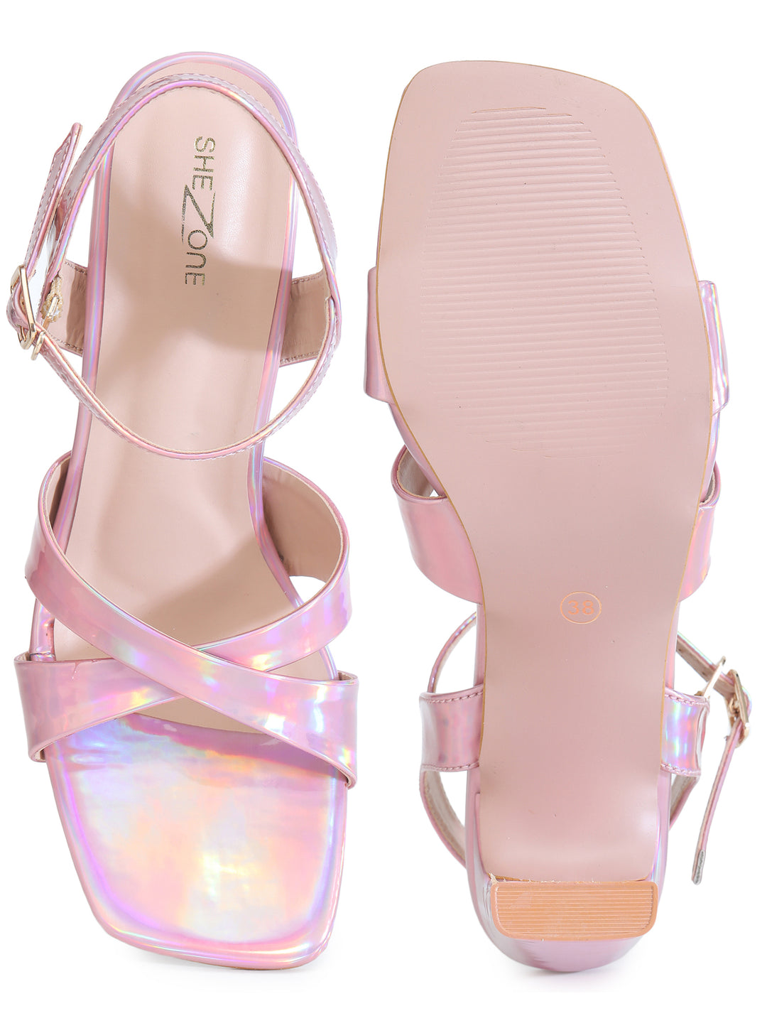 Shezone Pink Women Heels