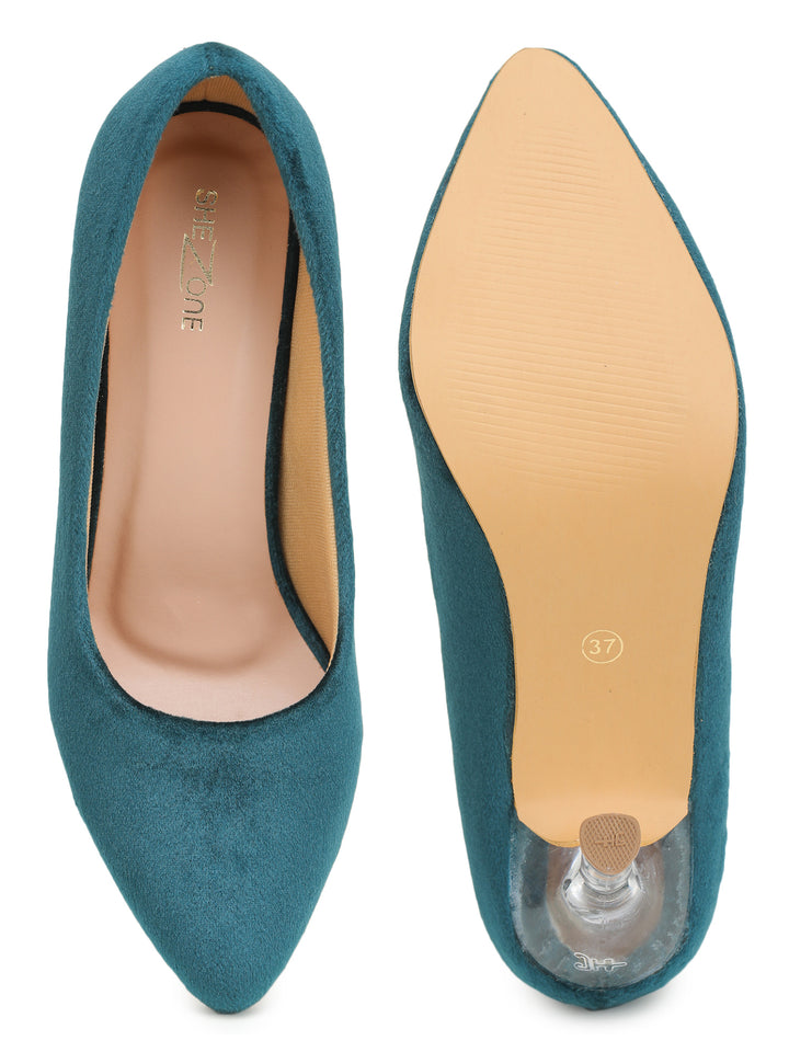 Shezone BottleGreen Women Heels