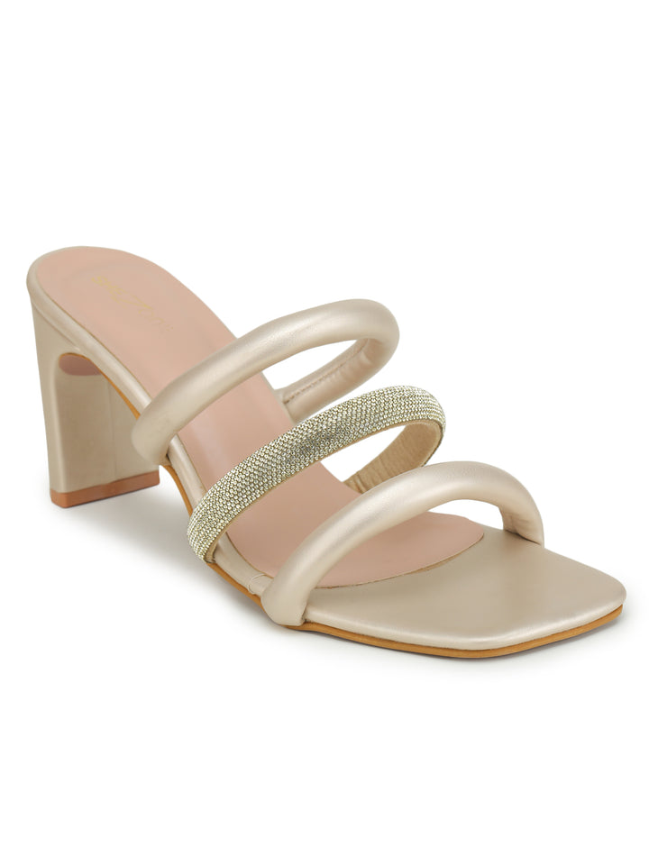Shezone Gold Women Heels