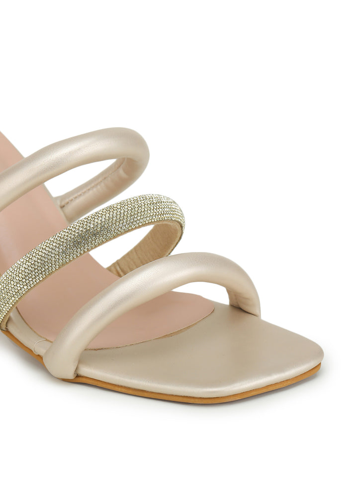 Shezone Gold Women Heels