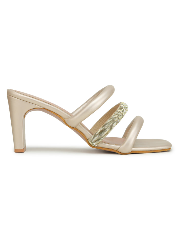 Shezone Gold Women Heels
