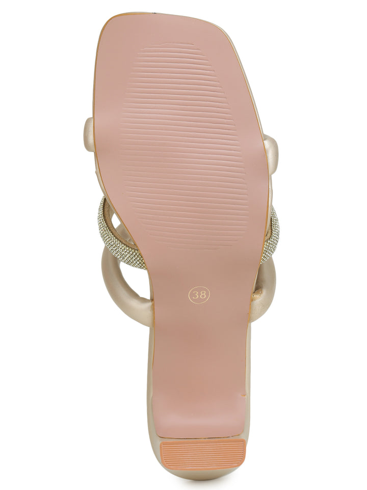 Shezone Gold Women Heels
