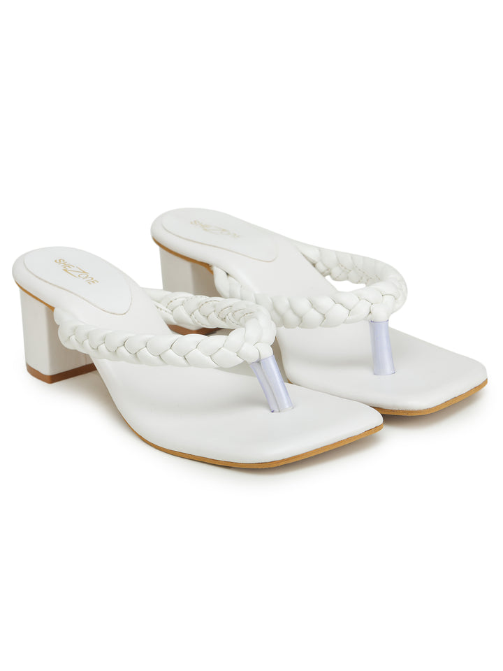 Shezone white Women Heels