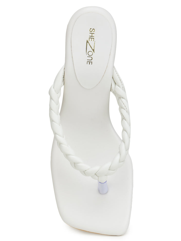 Shezone white Women Heels
