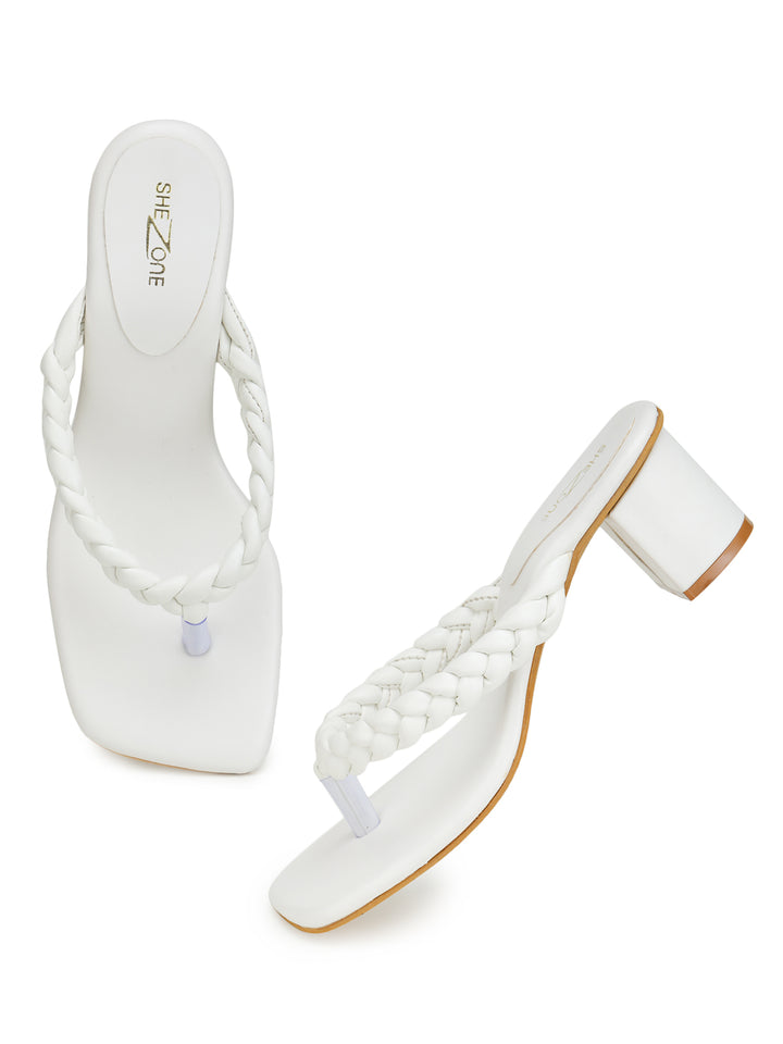 Shezone white Women Heels