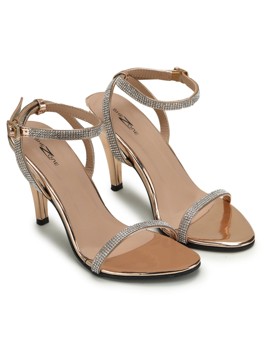 Shezone Rose Gold Women Heels