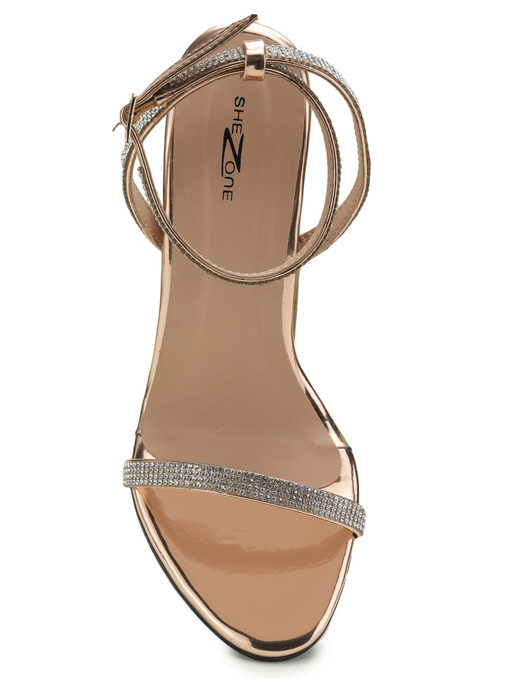 Shezone Rose Gold Women Heels