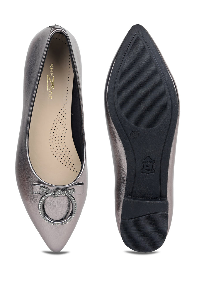 Shezone Grey Women Flats