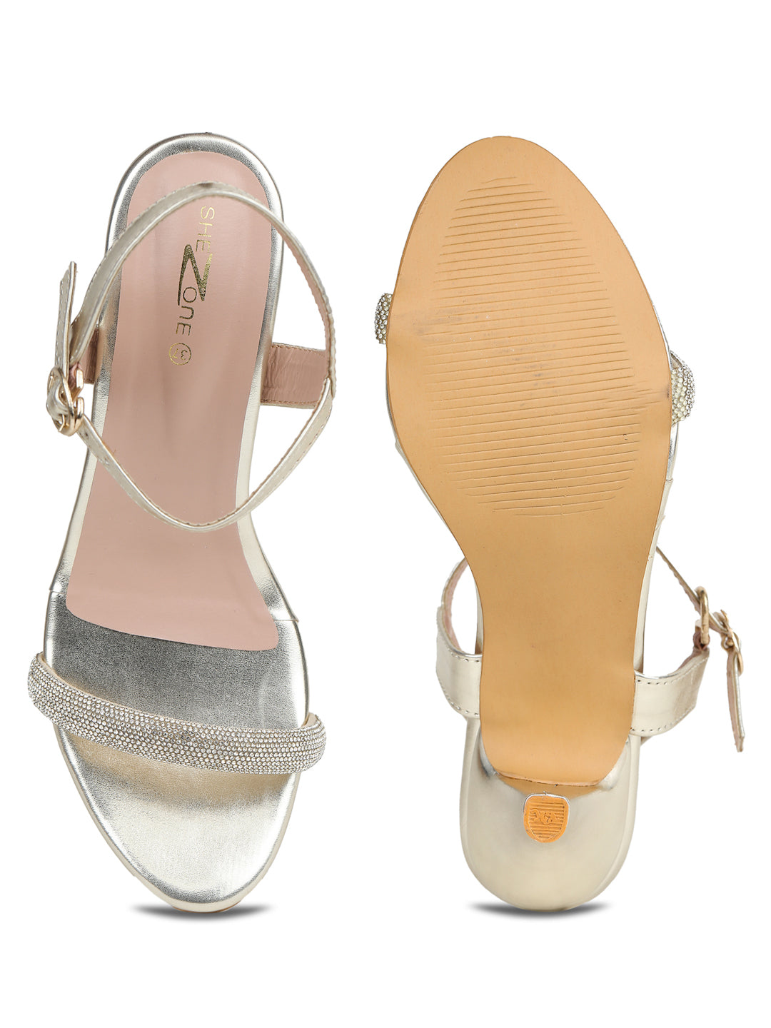 Shezone Golden Women Heels