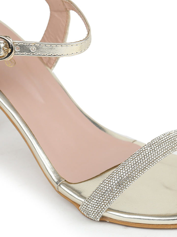 Shezone Golden Women Heels