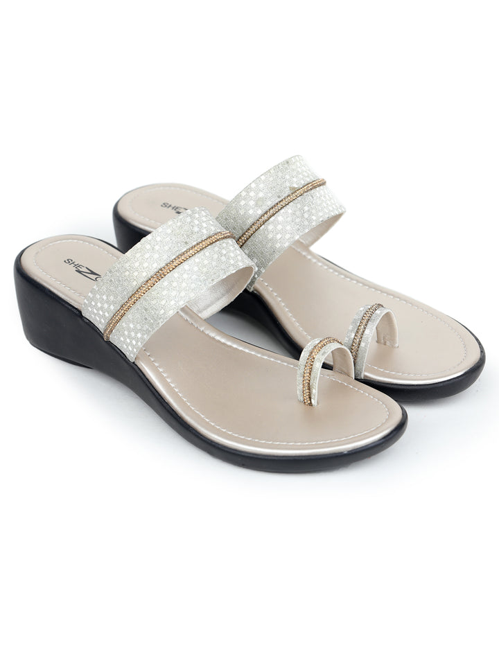 Shezone Golden Women Heels
